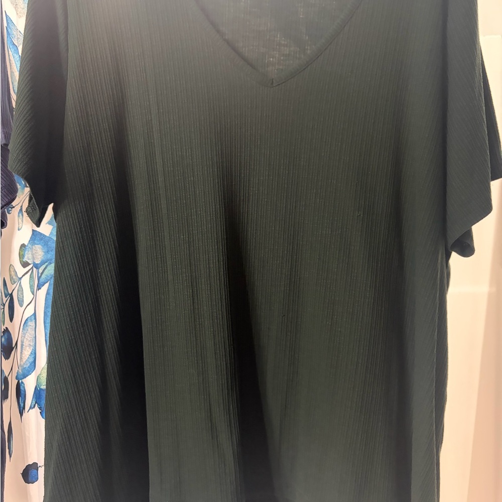 V-Neck Ribbed Women Tops - Picture 3 of 4